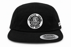 Ghetto Dojo circle logo jockey hat, front view, EST. 2010 embroidery